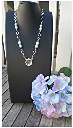 Quartz Briolette &amp; Aqua Pearl Pendant