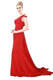 eDressit Robe de Mariee/Soiree/Gala Mousseline Rouge Avec une traine 00080602