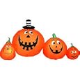 6 Ft Long - Gemmy Halloween Airblown Inflatable - Scene Pumpkin Kid