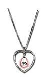Arizona Diamondbacks Necklace w/ Baseball in Heart Charm