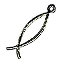 .925 Sterling Silver Christian Fish Charm