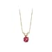 14K Yellow Gold 1/4 ct. Pink Topaz Pendant with Chain