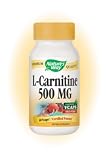 Nature's Way L-Carnitine 500 mg (Free-Form Amino Acid) 60 Vegi Capsules