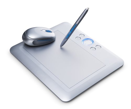 Bamboo Fun (Medium) Silver Tablet with Pen, Mouse & Graphics Software image