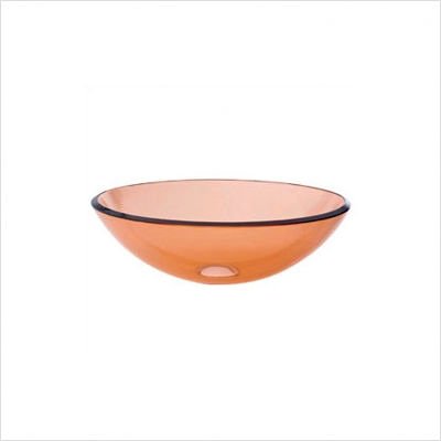 DecoLav 1112T / 3401T-CR Translucence Transparent Glass Vessel Sink and Pedestal