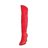 PleaserUSA High-Heels-Lederstiefel Vanity-2013 rot Gr. 37,5