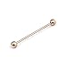 Ruifan Lot of 5 Industrial Barbell Earring Stainless Steel 14 Gauge Cartilage Earring Body Piercing 1 5/8 Inch(40mm)