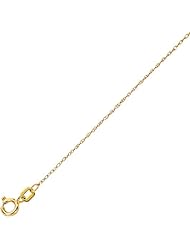 10K Yellow Gold 16" Polish Diamond Cut Carded Rope Chain With Spring Ring Clasp