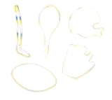 Tie Dye Sports Shaped Rubber Bands Bracelets, Silly Bandz
