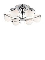 Light&Design Lámpara De Techo Estefanye Plateado/Blanco