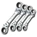 SK Hand Tool 89430 4 Piece Stubby Flexible Double Box Locking Flex G-Pro Metric Wrench Set