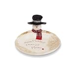 Pavilion Gift Company 81048 Birch Hearts Snowman Candy Dish