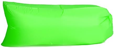 Hangout Lounger inflatable lounge chair, air lounger perfect for the beach, camping, concerts hiking or any outdoors activities, inflatable couch, air couch, blow up couch purple (Neon Green)