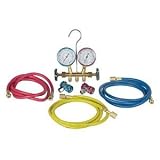 Robinair (ROB48134A) R134 Brass Manifold, Hose Set And... Robinair (ROB48134A) R134 Brass Manifold, Hose Set And...