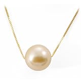 South Sea Golden Pearl Necklace in 14K Yellow Gold
