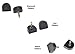High Heel Tips Replacement Dowels (6 Pair) - Black, Medium