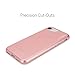 iPhone 7 Case, CaseCrown Lux Glider Case (Rose Gold) w/Matte Finish & Felt Interior