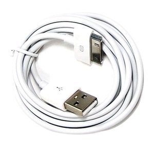 Bluecell White 6FT USB Data Sync Cable Apple iPhone 4 4S 3GS iPod iPad + Bluecell Cable Tie