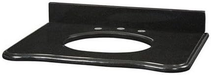 Ryvyr Black Granite Malago (Formerly Manor) Oval Under Mount Stone Top Sink, 25"