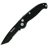 Top Lock, Small, Aluminum Handle, Black Blade, Tanto, Combo (B-BO118) Category: Miscellaneous Knives