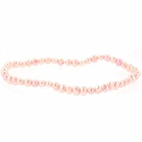 Genuine Freshwater Cultured Pink Pearl 4mm Stretch Bracelet by SilverSpeck.com