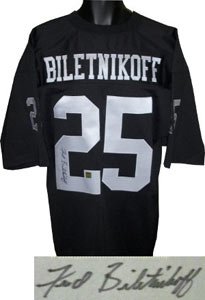 Fred Biletnikoff Signed Oakland Raiders Jersey