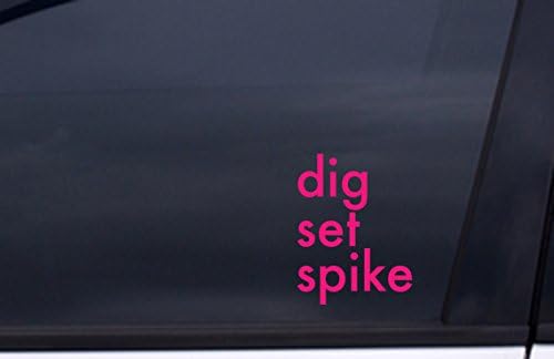 DIG SET SPIKE Sticker 5.5" x 4" PINK Free Shipping