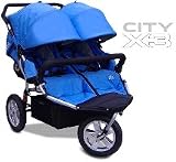 City X3 Double Swivel Stroller Color: Blue