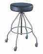 [Itm] With Rubber Tips [Acsry To]: Stainless Steel O.R. Stool, Padded Seat - With Rubber Tips