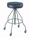[Itm] With Rubber Tips [Acsry To]: Stainless Steel O.R. Stool, Padded Seat - With Rubber Tips