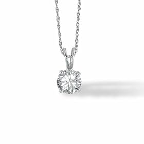 1/4 carat dtw round solitaire diamond pendant by Necklaces Diamond