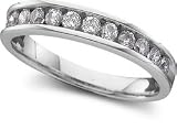 1/2 ctw 12-Stone Diamond Band in 14K White Gold