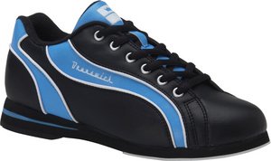 Brunswick Bowling Shoes-Brunswick Ladies Avada Black with Neon Blue bowling shoes-Womens Brunswick Bowling Shoes-Womens Bowling Shoes