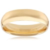 Men’s 14k Yellow Gold 6mm Comfort Fit Plain Wedding Band
