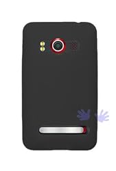 GTMax Durable Soft Rubber Silicone Skin Cover Case - Black for Sprint HTC EVO 4G CDMA Cell Phone