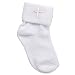 Tic Tac Toe Christening Sock - White, 0-6 Months