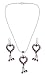 Garnet jewelry set, 'Dancing Hearts'