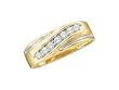 Mens Channel 1/4 ctw. Diamond Wedding Band 2 Tone Gold