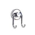 Wenko 17820100 Wandhaken Duo Sion Power-Loc - Befestigen ohne Bohren, Chrom, � 4 cm