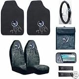 Amy Brown Moonsprite 9-pc Set Bucket Seat Covers, Front Floor Mats, Steering Wheel Cover, CD-DVD Visor Organizer, Litter Bag, Seat Belt Shoulder Pads