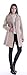 CHAREX Womens Winter Woolen Trench Coat with Belt Stand Collar Outwear Overcoat