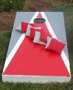 Cornhole Game Set By Oreboards.com Red & Gray V On Sale