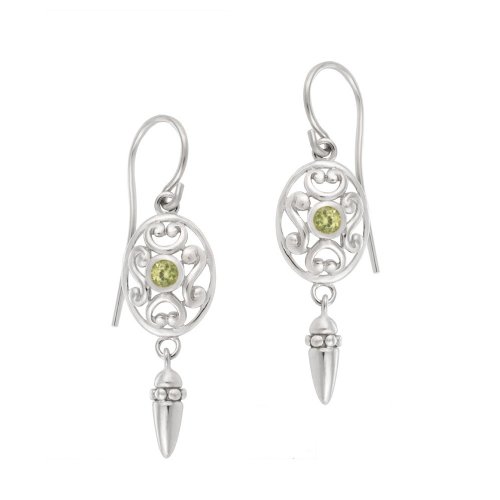 Sterling Silver Peridot Celtic Oval Drop Earrings 31RWdZ8aapL Sterling Silver Jewelry: Sterling Silver Peridot Celtic Oval Drop Earrings