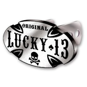 PlastiColor 002272R01 Lucky 13 Iron Cross Brushed Aluminum Hitch Plug