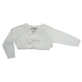Max and Tilly Knitted Bow Cardigan / Jacket in Cream size Newborn