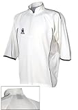 CA Micro Mesh PLUS Cricket Shirt - White/Blue Mens XXL
