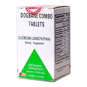 Click here to buy Dogbane Combo Tablets (Luo Bu Ma Jiang Ya Pian) 100 Tablets X 6.
