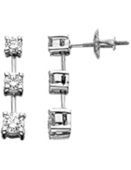 0.50Ct VS Round Diamond Solitaire Stud Earrings 14K Gold Certify