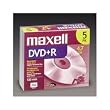 DVD+R Recordable Discs with Jewel Cases, 4.7 GB, Silver, 5/Pack (MAX634032) Category: CD and DVD Media