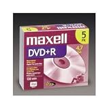 Cheap DVD+R Recordable Discs with Jewel Cases, 4.7 GB, Silver, 5/Pack (MAX634032) Category: CD and DVD Media